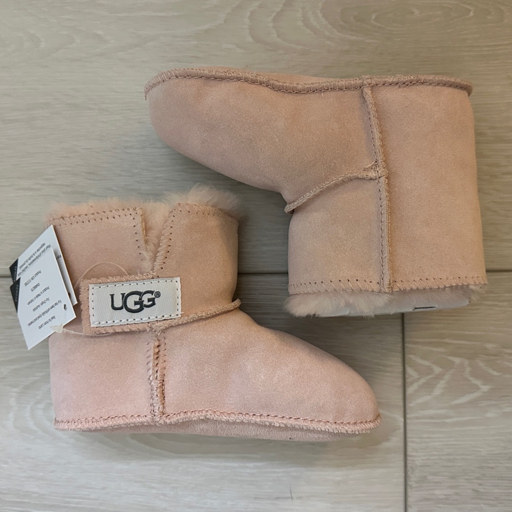 UGG Blush Pink Ansley Baby Slipper/Booties Size Large 6.5